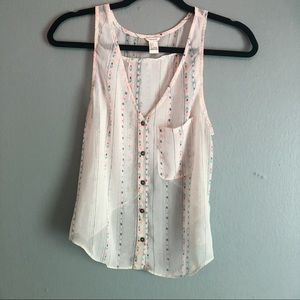 Open-Back Tribal Print Crop Top